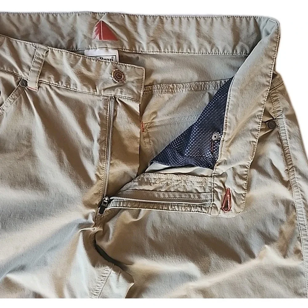 LL Bean Mens Cresta Cargo Hiking‎ Pants 34x30 Water Resistant Lightweight Beige